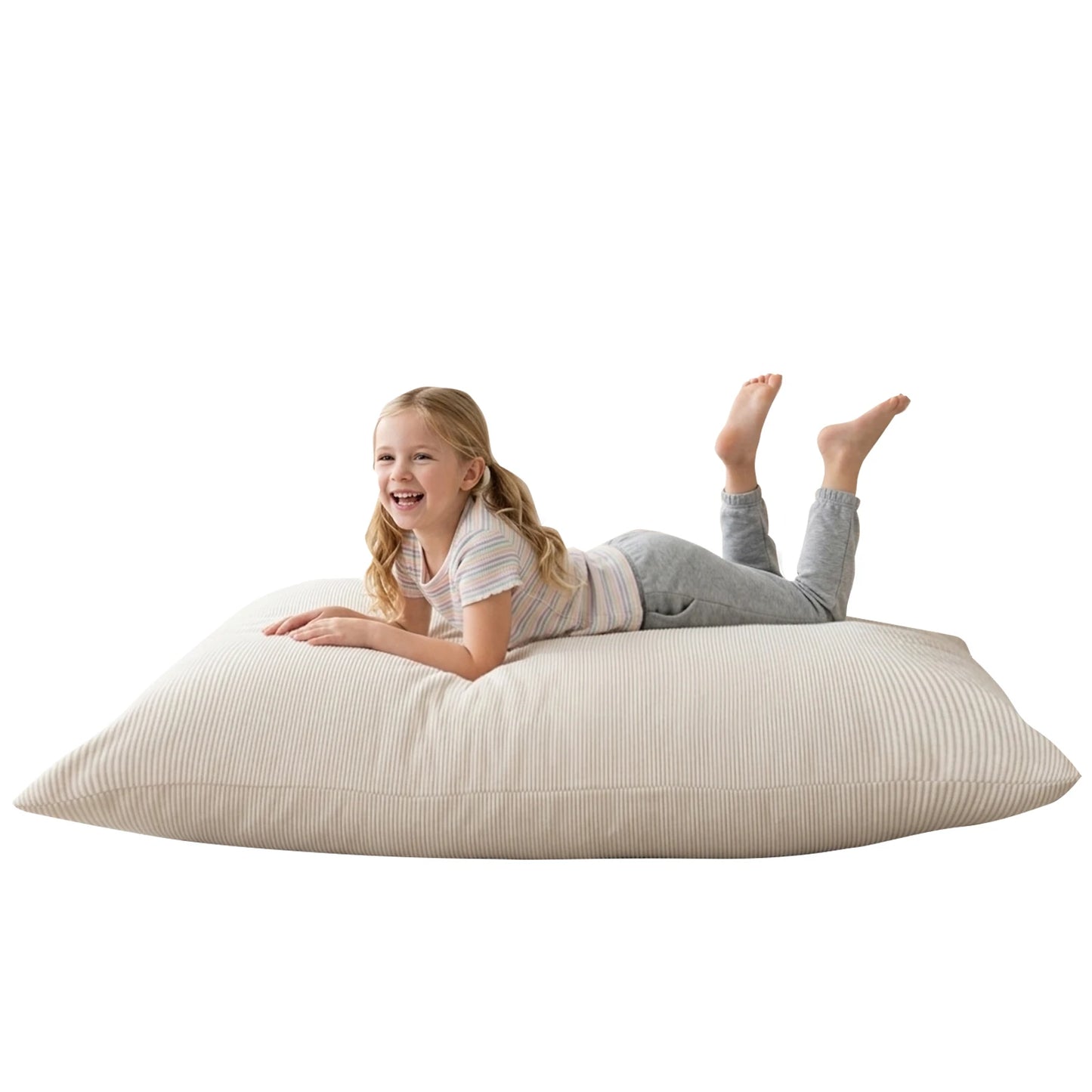 Kids Bean Bag Bed Foldable Compression Lounger Sofa Bed with Soft Removable & Washable Cover Foam-Filled Floor Lounger Chair