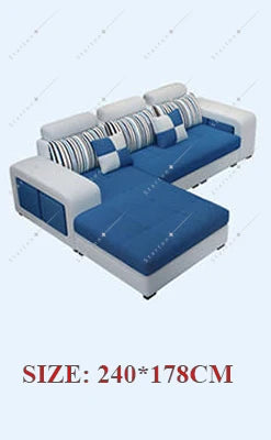 Modern Style Fabric Sectional Sofa Cum Bed Couch Living Room Sofas Set Home Luxury U Shaped Corner Sofa Set 7 Seater