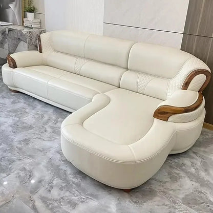 Light Sofa 1+2+3 Leather Sofa High-grade New Modern Senior Living Room New Chinese European American Sofa