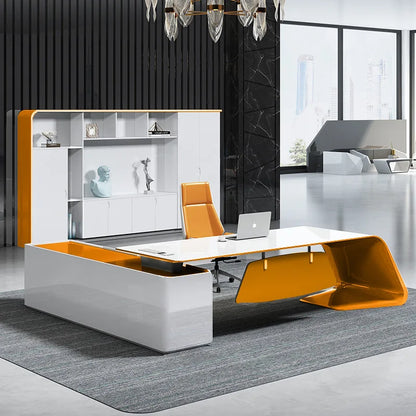 Minimalist Atmosphere Office Desk Computer High Single Fashionable Office Desk Irregular Office Furniture Der Schreibtisch XYOD