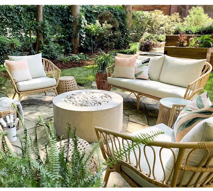 Rattan Outdoor Sofa Set for Garden Patio Terrace - Comfortable Seating with Modern Design