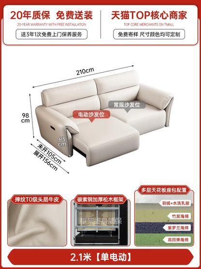 Minimalist Modern Sofa Electric Adults Cushion Comfortable Double Sofa Floor Apartment Divani Da Soggiorno Home Accessories