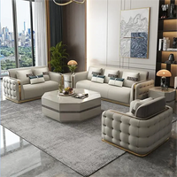 Modern Luxury Couch Living Room Sofa Furniture Set Sectional Top Genuine Leather Sofa