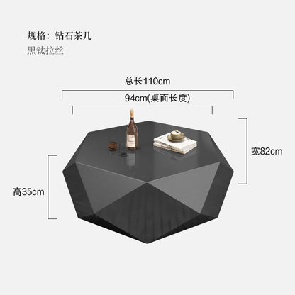 Gold diamond coffee table designer style high sense modern simplicity special-shaped light luxury living room home Italian minim