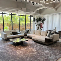 Living Room Furniture Modular Genuine Leather Sofa Recliner Lounge Convertible Minimalist Design Combination Sectional Sofa