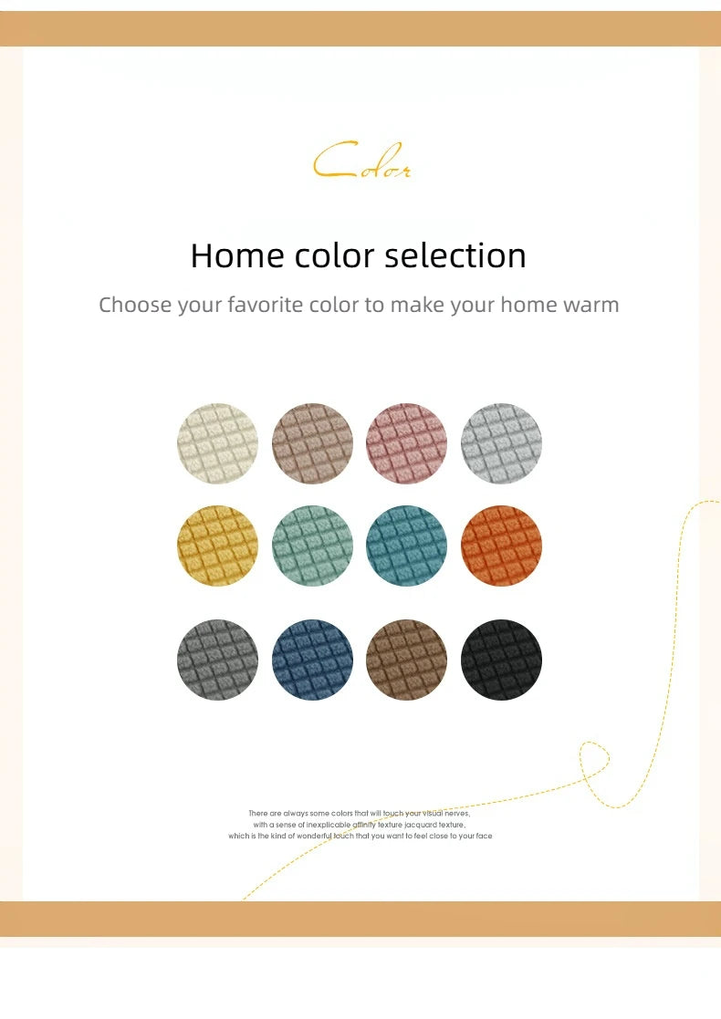 Corn Kernels Elastic Semi-Single Round Sofa Cover With Cushion Cover, Booth Cover, Cover Towel, Dust Cover