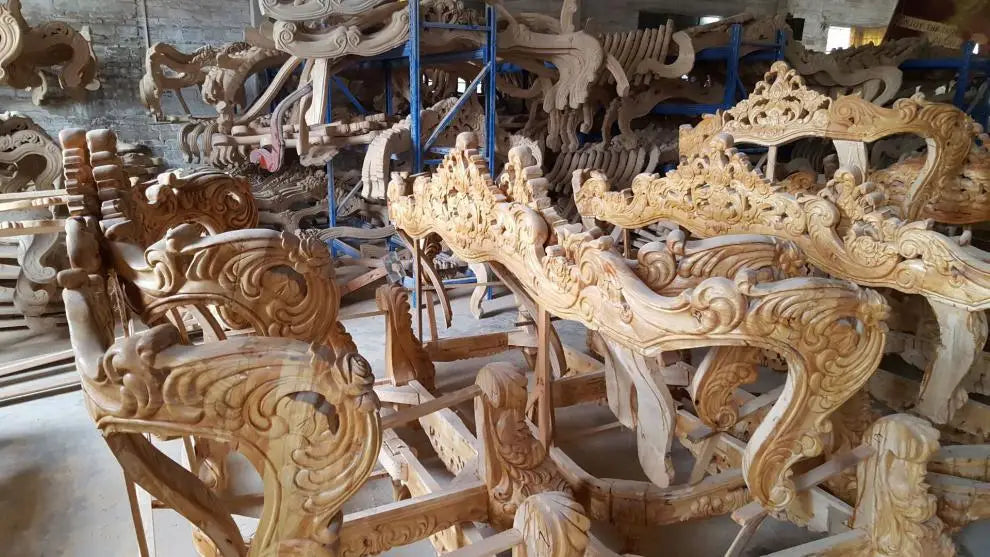 European Style Marble Dining Table Chair Set All Solid Wood Carved for 6-8 People for Restaurant Small Household Hotel