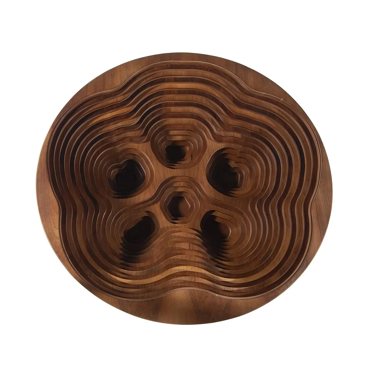 Table basse en bois en spirale avec plateau en verre, artisanale, moderne, pour salon, bureau, café, décoration, personnalisable