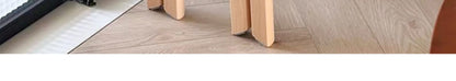 MOMO Retro Solid Wood Dining Chairs Home Living Rooms Saddle Leather Folding Chairs Dining Chairs Wabi Sabi Style Backrest Chair