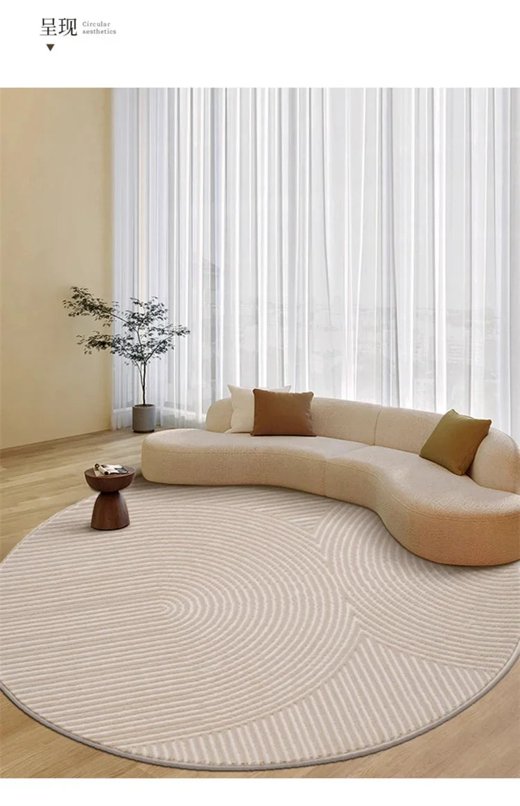 F132  Round living room minimalist sofa coffee table blanket premium light luxury cloakroom floor mat bedroom carpet