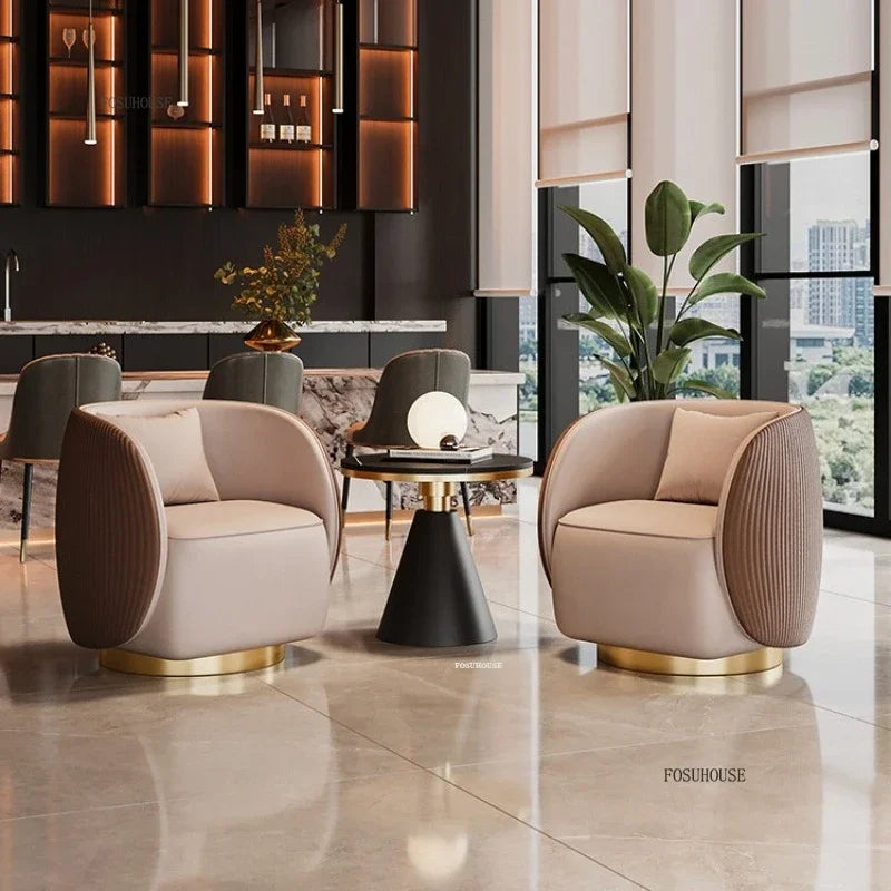 Nordic Designer Armchairs Hotel Lobby Negotiation Chair Living Room Chairs Home Furniture Luxury Conference Chair