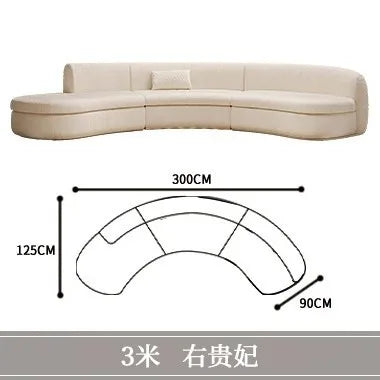 Curved sofa living room, light luxury, modern Internet celebrity hotel, beauty salon, lobby lounge area, reception of guests