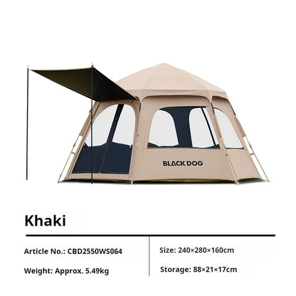Naturehike BLACKDOG Qiyun 3-Speed Hexagonal Tent Sunscreen Stable Cooling Sensation Strong Wind Resistant Fiber Support With 360