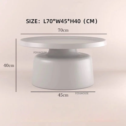 Nordic Living Room Center Table Circular Coffee Tables Modern Side Tea Table Portable Simple Bedroom Nightstand Home Furniture B