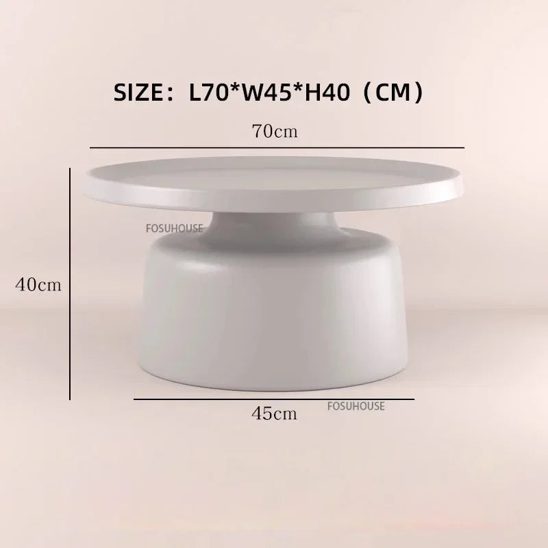 Modern Small Apartment Living Room Table Simple Iron Coffee Tables Creative Bedroom Bedside Table Round Tea Table Combination T