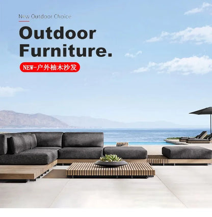 Modern Sun-proof Garden Sets Soild Wood Part Tiny Houses Sectional Garden Sets Nordic Outside Salon De Jardin Garden Furniture