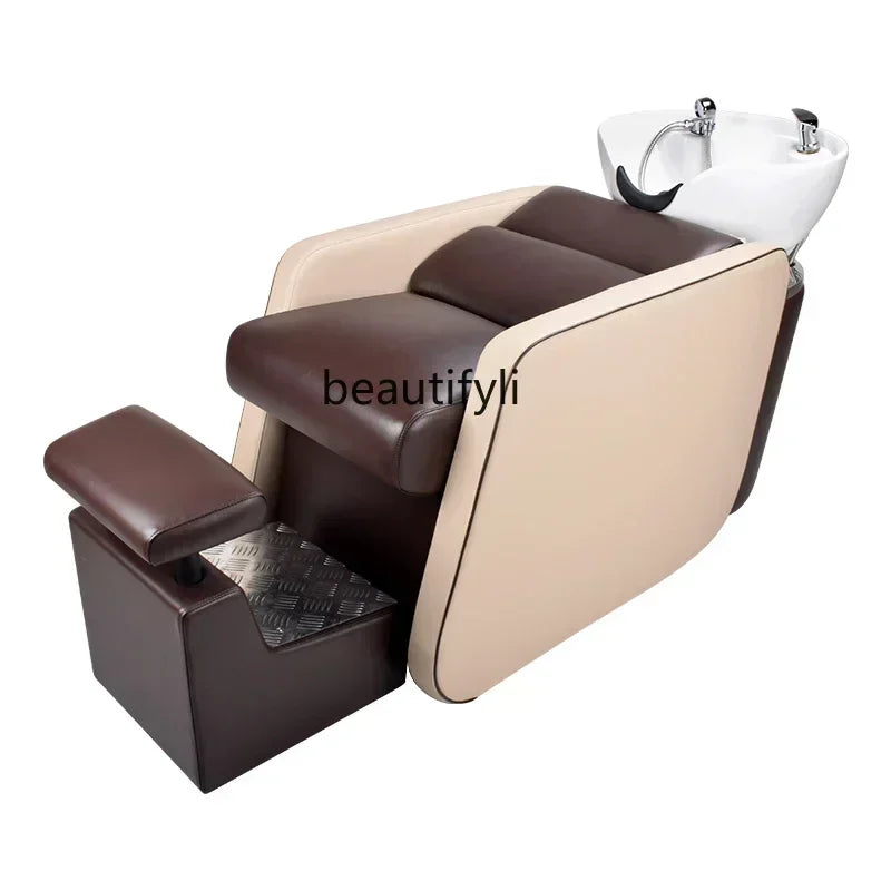 yj5 lx29Beauty Shop Lying Half Shampoo Chair Hairdressing Salon Bed Special Spa Shop Flushing Bed