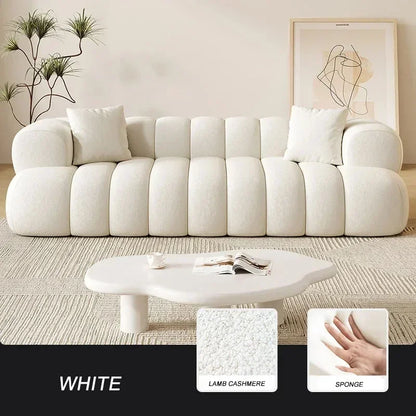 French Modern Velvet Puff Sofa Living Room Home Fabric Minimalist Sofa Reclinable