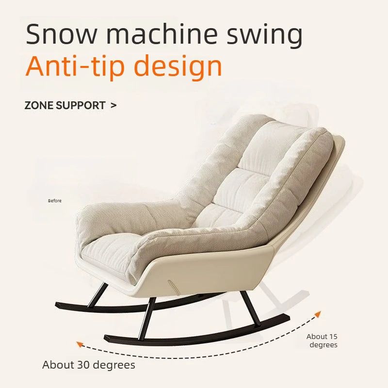 Lazy Sofa Rocking Chair Living Room Balcony Recliner Light Luxury Leisure Single Sofa Chairs  Living Room Furniture  cozy stool