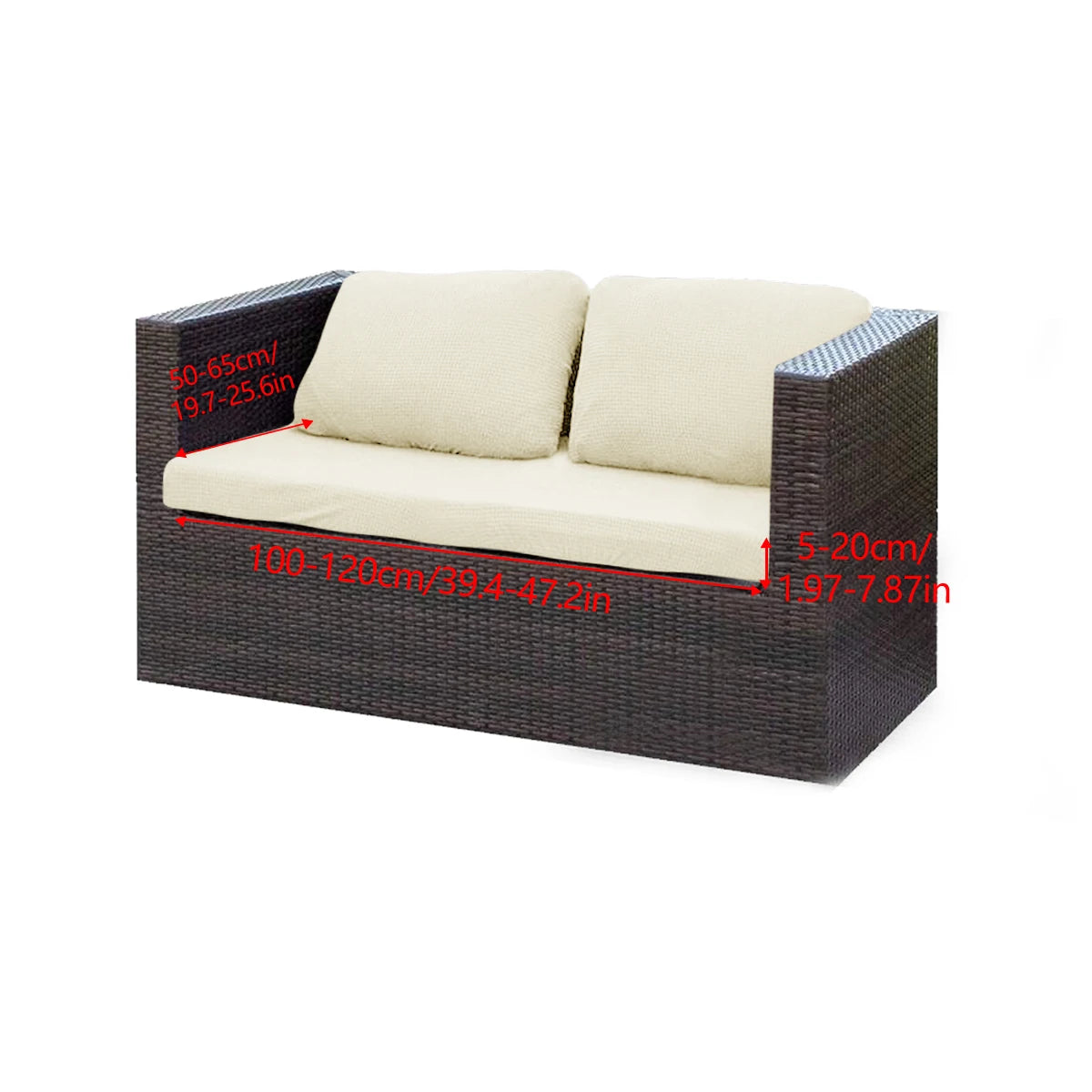 1pc Water-Reststant Polar Fleece Outdoor Sofas Covers, 230gsm Sofa Cushion Cover, Multiple Colors Available