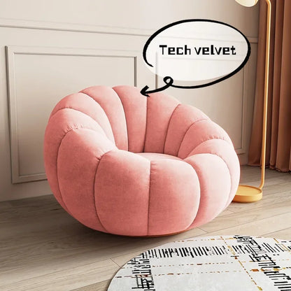 Modern Living Room Sofa Lambswool Pumpkin Sofa Chair Creative Home Balcony Swivel Lounge Chair Fitting Room Bedroom Single Sofas