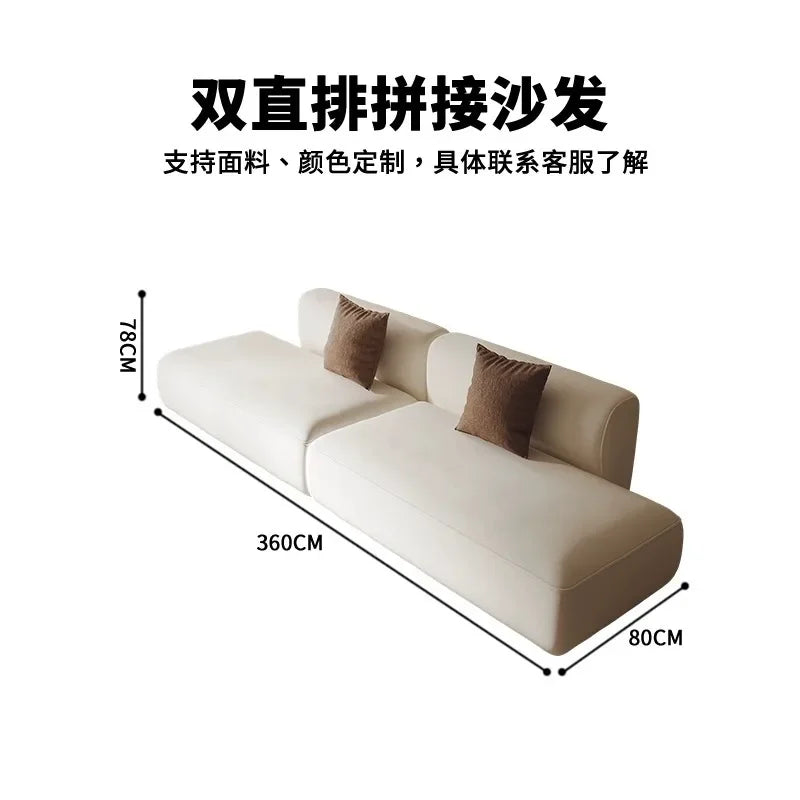 Cream wind special-shaped sofa Modern hotel lobby reception lounge area Modern minimalist leisure curved sofa