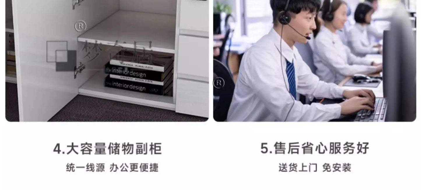 Asthetic Executive Luxury Desk Manager L Shaped Modern Designer Computer Table Organizer Workstation Escritorio Office Furniture