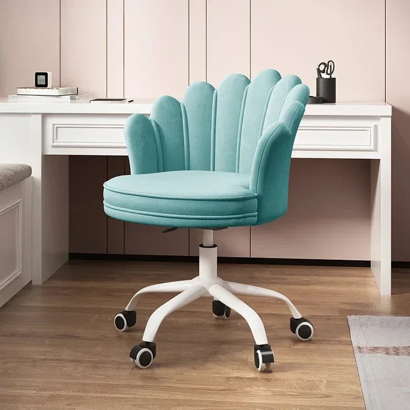 Nordic Fabric Petal Office Chairs For Student Study Desk Chair Creative Lift Backrest Computer Chair Home Bedroom Gaming Chairs