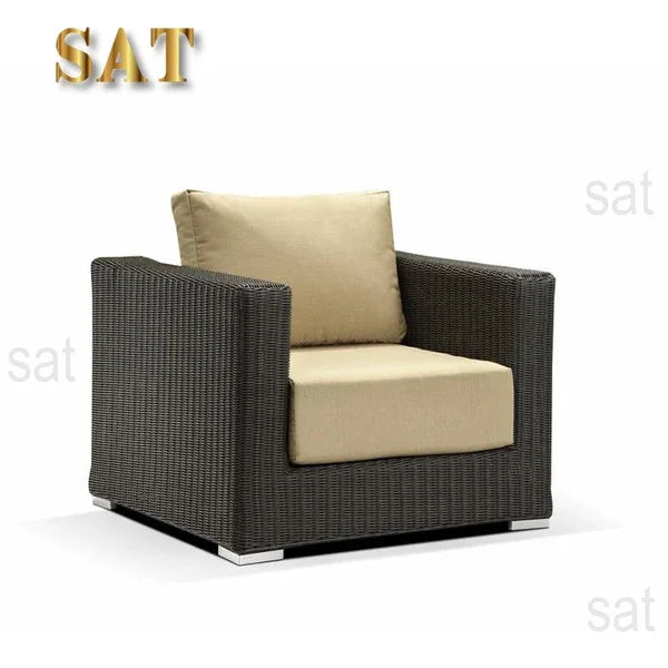 Outdoor Garden Chair Rattan Furniture Set Rope Furniture Set Outdoor Wicker Sofa / Garden Sofa Set