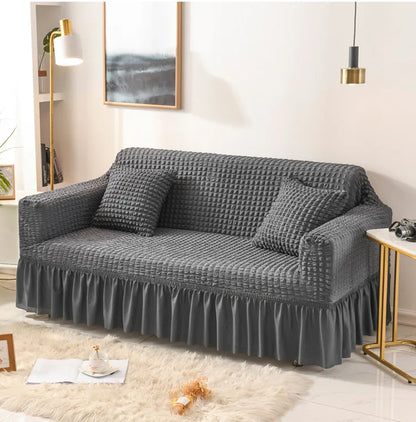 Fabric Skirt 2/3 Seater Sofa Cover 140-230cm Full Package Single Universal Elastic Sofa Slipcovers American Rustic Four Seasons