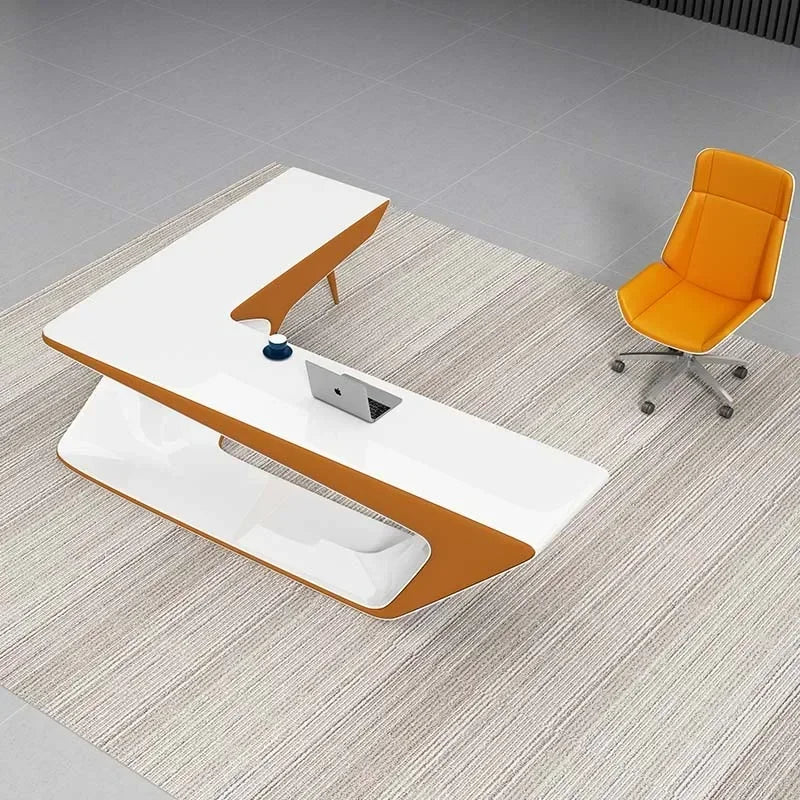 #V New 2024 Boss L Shape Luxury Office Furniture Manager High Tech Modern Executive Ceo Office Desk