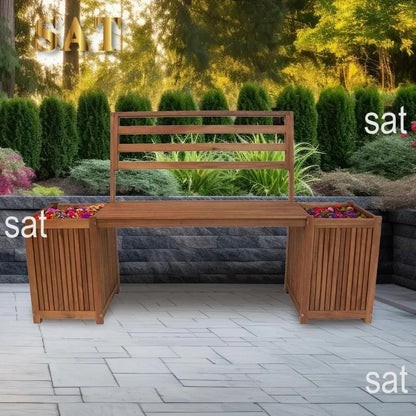 SAT2 Leigh Country Banc d'extérieur en bois durable pour tous les temps, patio d'arrière-cour, balcon d'entrée ou sièges de meubles de terrasse