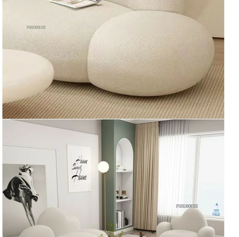 Simple Small Apartment Living Room Sofas Nordic Home Balcony Single Back Sofa Chair Beauty Salon Lounge Reception Double Sofas