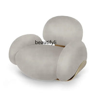 F Designer creative cream wind lamb wool leisure recliner small apartment bedroom makeup single sofa chair