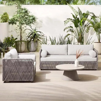 Leisure Rattan Outdoor Sofas Villa Design Decoration Creative Hotel Garden Sofas Advanced Balcony Furniture Gartenstuhl Lshysf