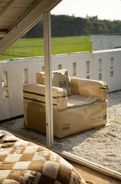 Double and Single Inflatable Sofa with Built-in Air Pump, Comfortable and Portable for Camping and Leisure Home Use