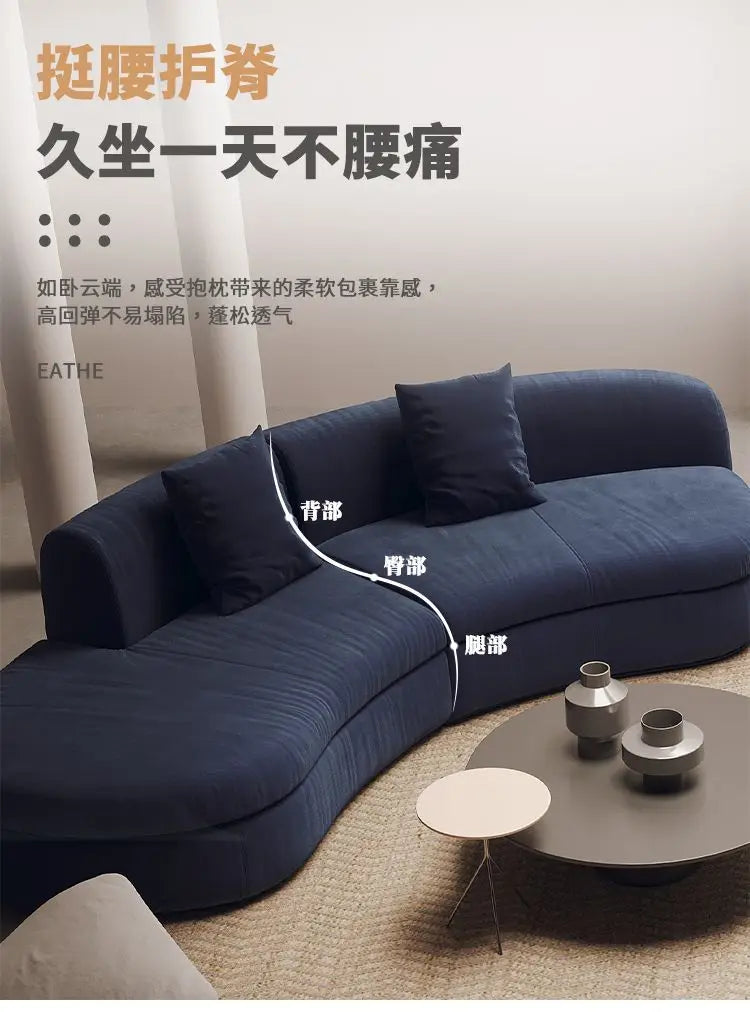 Semicircular Curved Sofa Special-shaped Burgundy Beauty Salon Clothing Store Hotel Lobby Office Lounge Area Reception