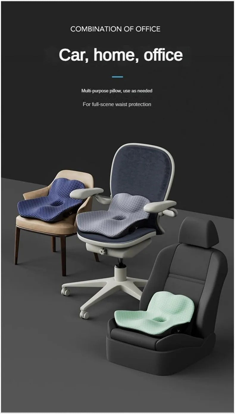 Coccyx Memory Foam Chair Orthopedic Pillow Office Seat Pad Hemorrhoid Treat Car Seat Big Cushion Relief Pain Tailbone Pillow