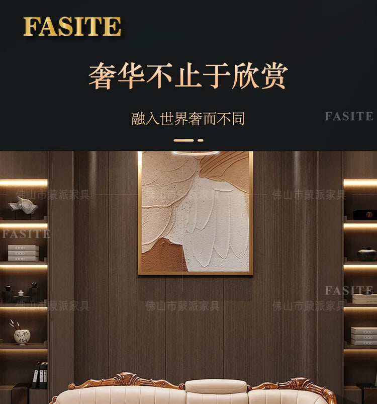 European leather sofa corner combination home high-end luxury living room new Chinese first layer cowhide solid wood