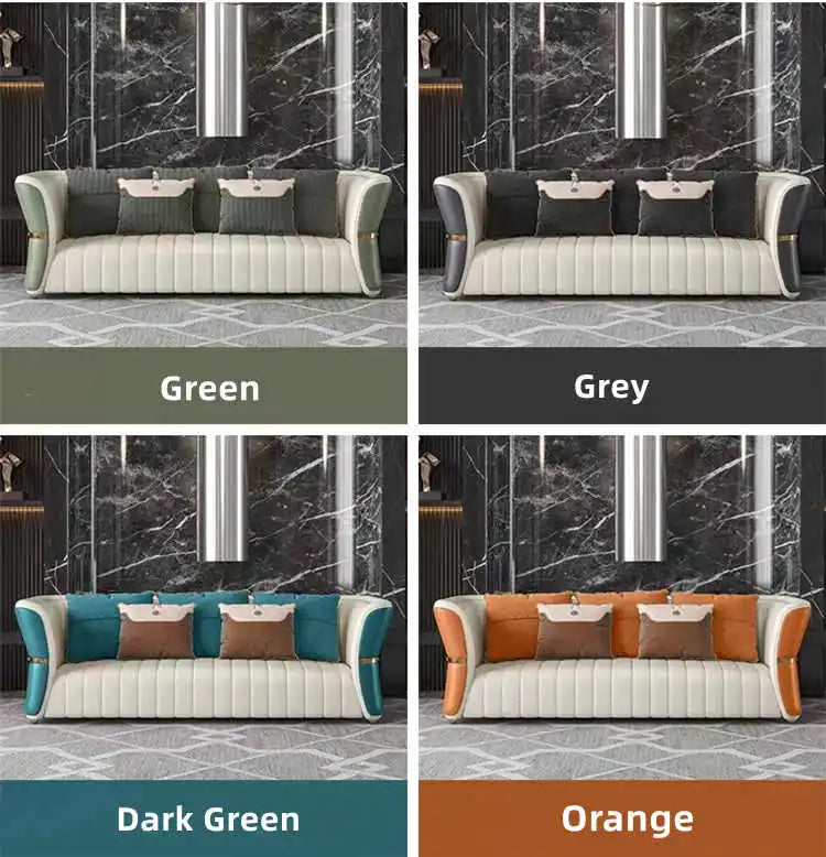 Light Luxury Leather Sofa Set Living Room Modern Sectionals Couch Lounge Custom Sofa Set Furniture for Home Living Room Sofa Set