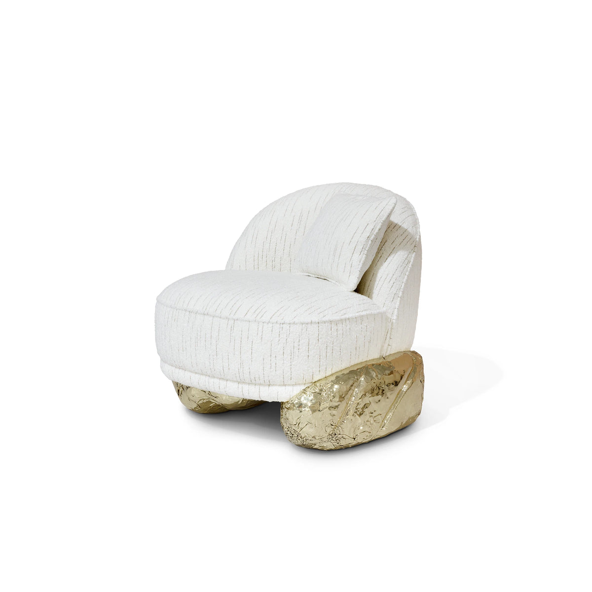 Modern Portuguese three-seater sofa with fabric cover, metal frame, durable design, suitable for living rooms