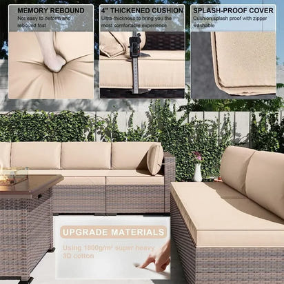 PatioLix 13PCS Outdoor Furniture Set with 43