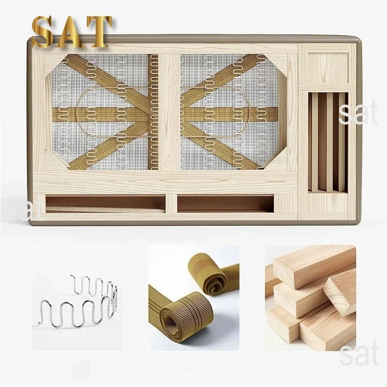 ^Or Nordic Wabi-Sabi Minimalist Living Room Matte Fabric Sofa Multi-Person Free Combination Hotel Lobby Villa Sectional Sofa&*