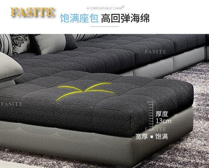 Fabric Big Sofa Set Living Room Furniture Cloth Sofa Modernos Para Sala Sectional Sofa U Shape Corner Couch Grandes Salon