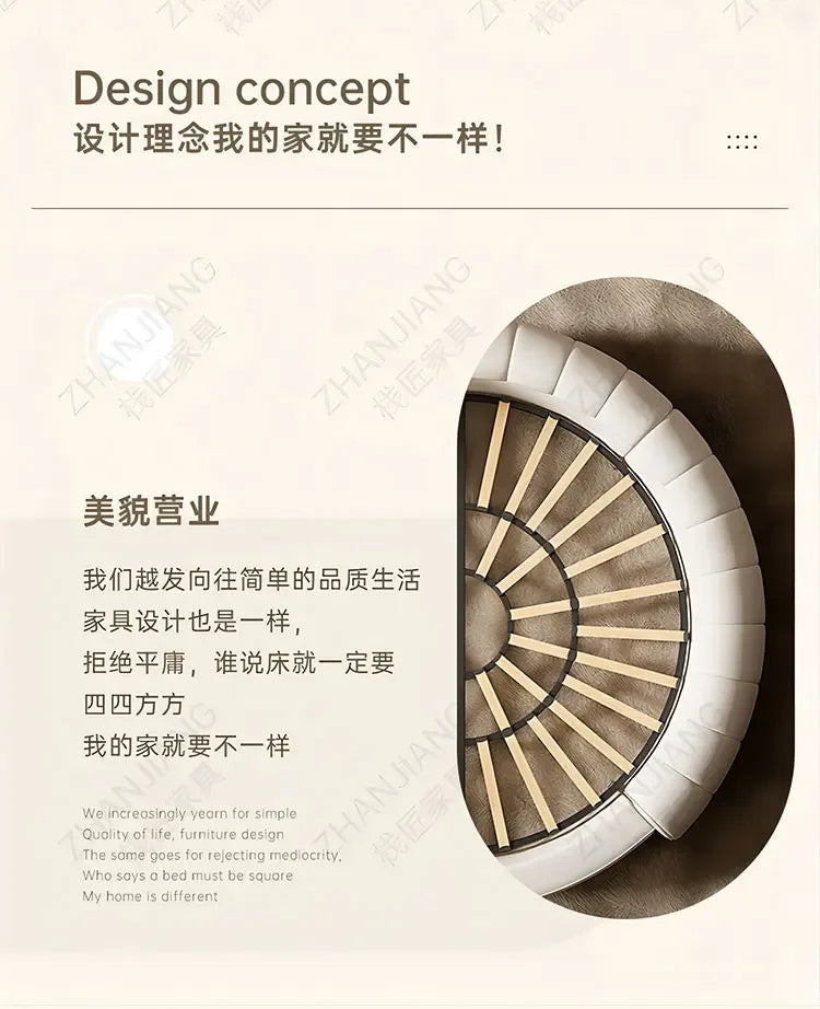 Round Confortable Bed Aesthetics Quality King Size Apartment Unique Bed Frame Modern Wedding Cama De Casal Bedroom