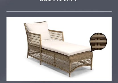 Outdoor rattan sofa outdoor courtyard garden terrace leisure sofa chair combination