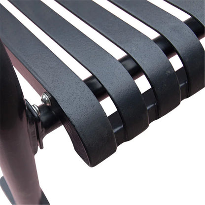 Outdoor Furniture Modern extra Long Metal Bench Public Park Steel Bench Seating Outside Garden Patio Powder Coated Seat Bench