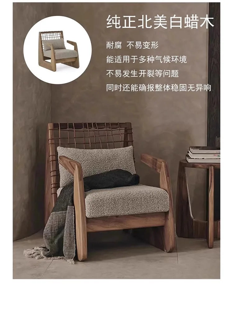 Salon Balcony Living Room Chairs Relax Modern Individual Wooden Living Room Chairs Comfortable Lazy Sillon Postmodern Furniture