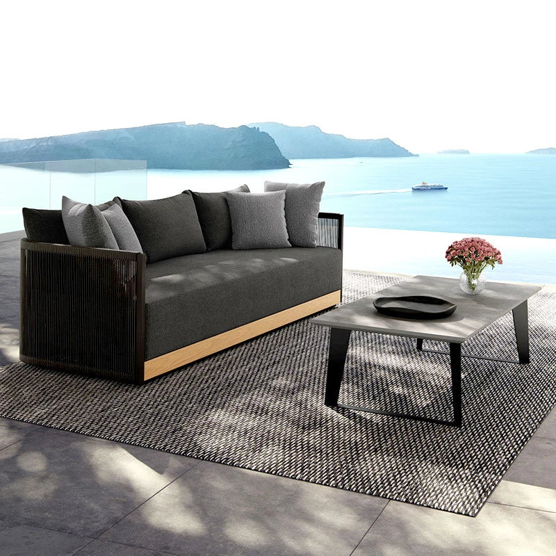 Outdoor sofa, homestay hotel, open-air balcony, sunroom, villa, waterproof and sunproof leisure furniture set