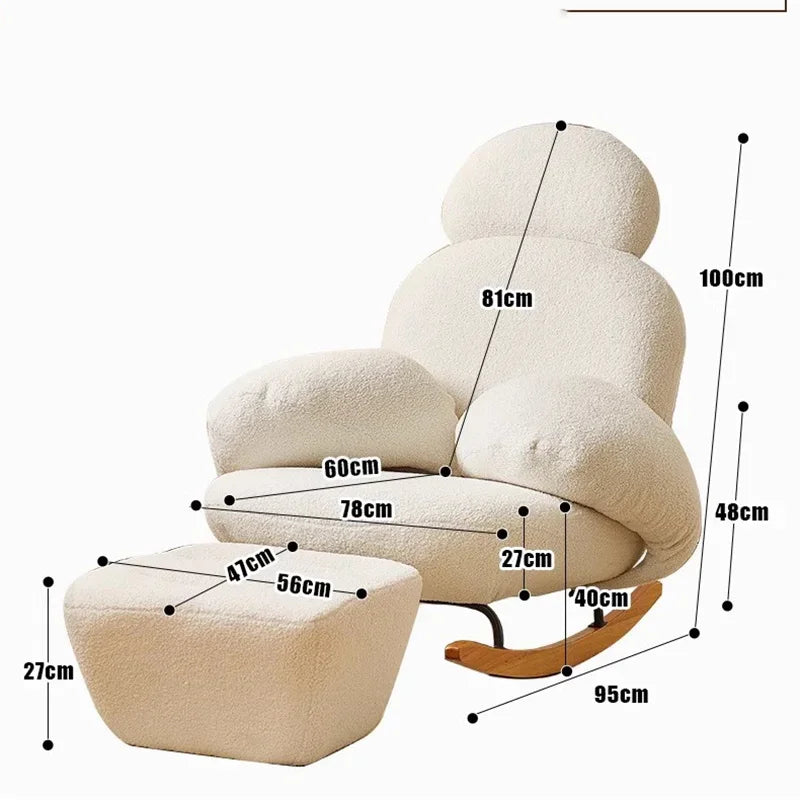 m Modern Ergonomic White Chairs Minimalist Living Room Recliner Lounge Chairs Floor Bedroom Para Home Decor m